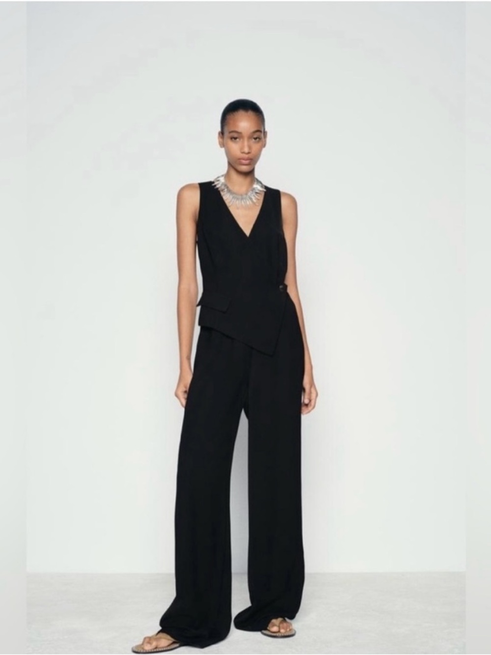Asymmetric Vest Jumpsuit
